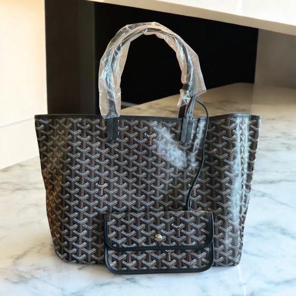 Goyard Handbags - Goyard Black and Brown Patterned Tote